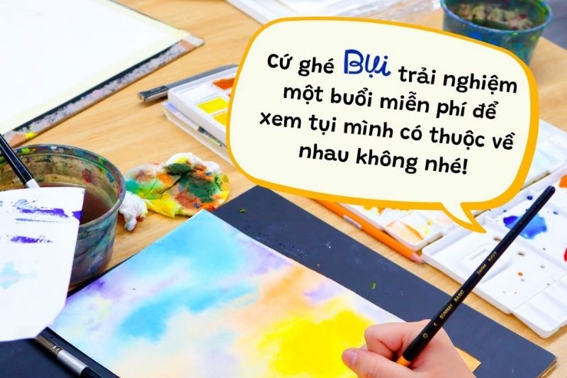 Đăng ký trải nghiệm lớp học vẽ miễn phí tại Bụi Nhỏ cơ sở Bình Thạnh