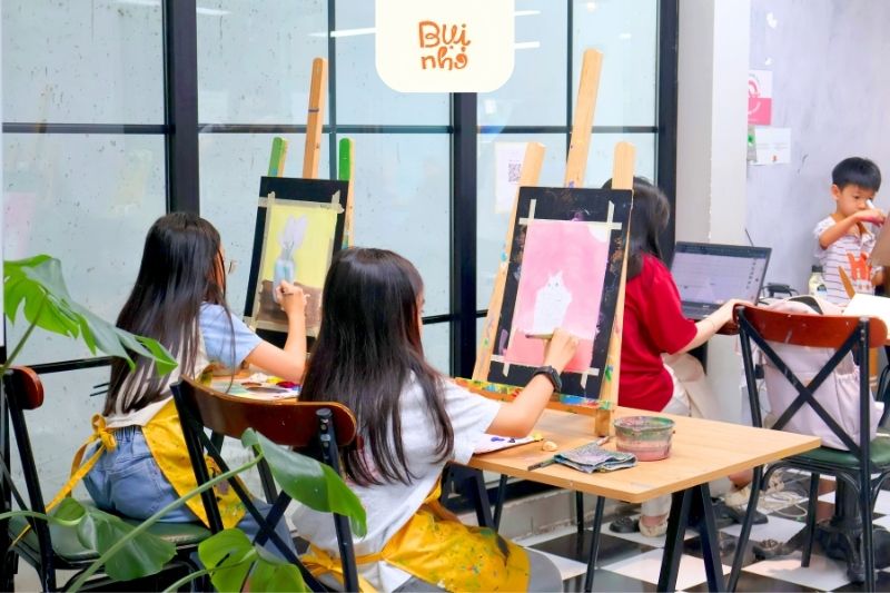 4 khóa học vẽ cho bé tại Bụi Nhỏ Tân Phú