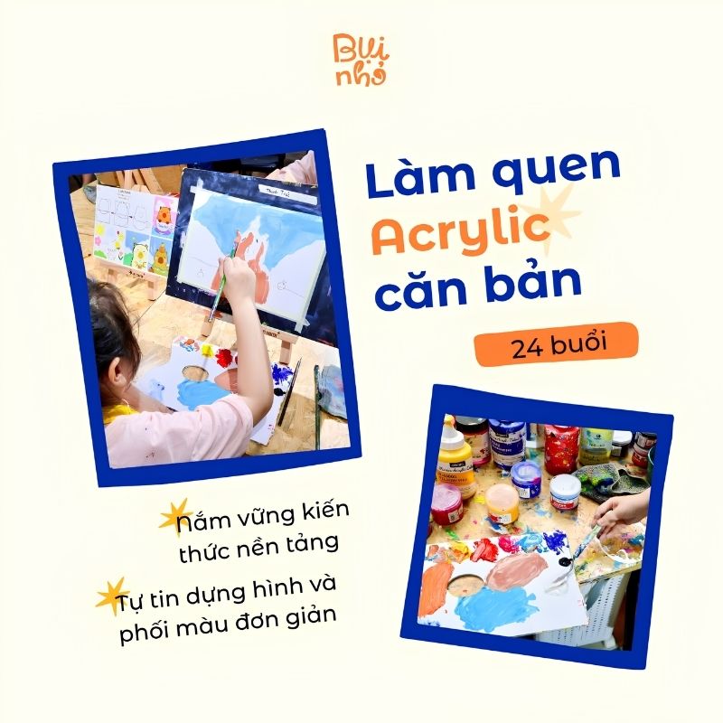 Lộ trình học vẽ Acrylic tại Bụi Nhỏ