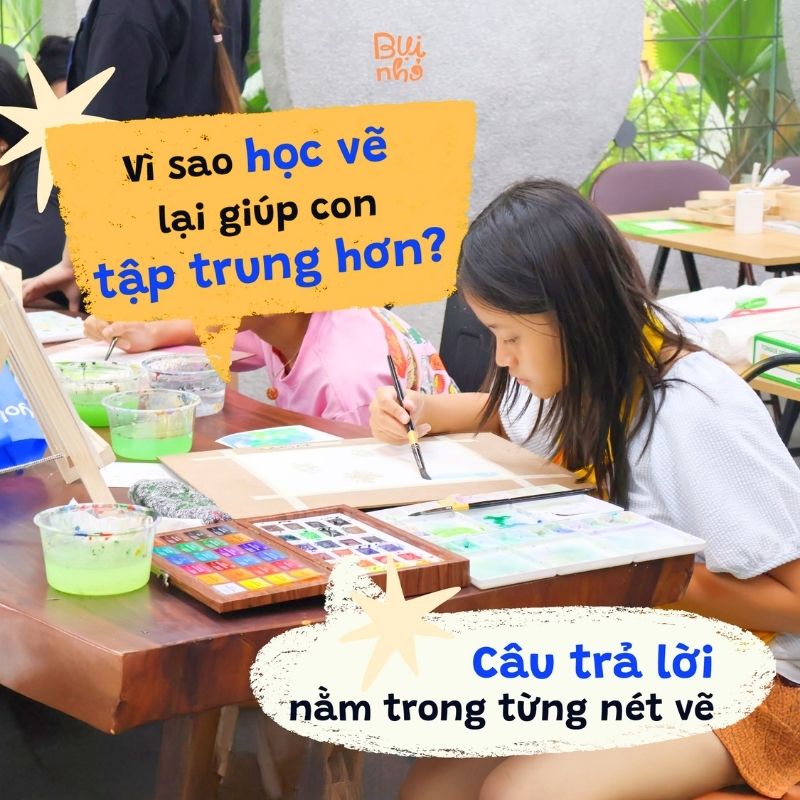 Bụi Nhỏ - Lớp dạy vẽ cho bé ở Thủ Đức 2 Lợi ích khi cho trẻ em học vẽ từ 5 tuổi